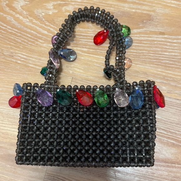 Susan Alexandra top handle crystals mini bag